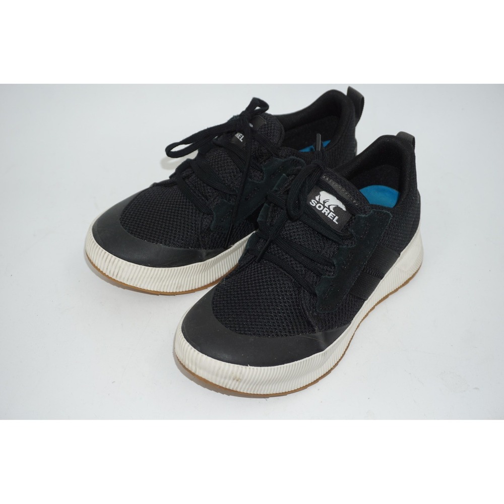 Sorel Shoes Womens Size 7 Black Mesh Lace Up Low Top Casual‎ Sneakers NL4860-010